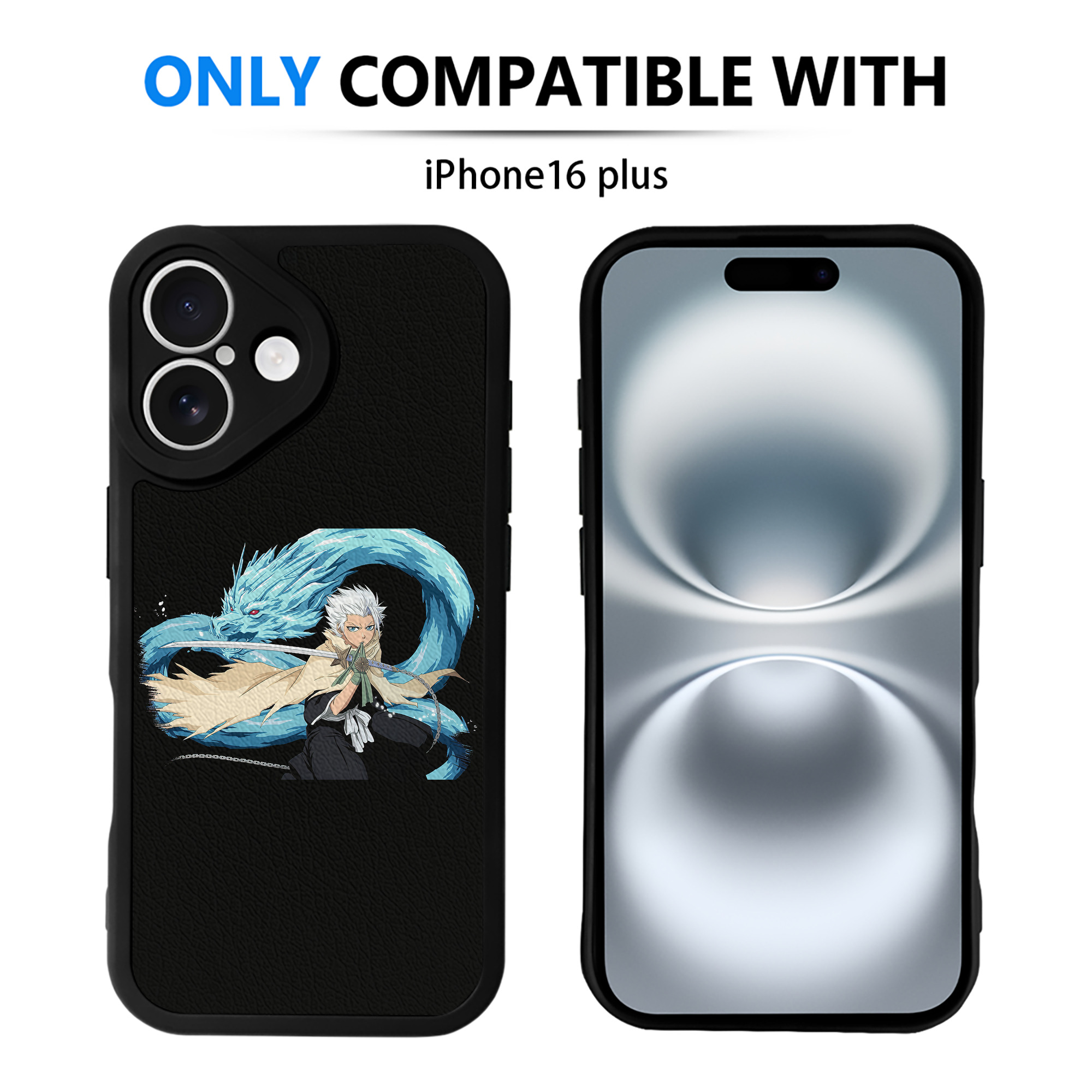 （画像用） ブリーチ 日番谷冬獅郎（ひつがや とうしろう） BLEACH Hitsugaya Toushirou 【iPhone 16シリーズ対応】シリコンスマホケース（レザー調） 材質：シリコン